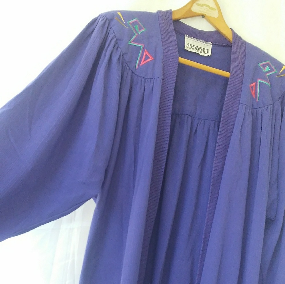 Vintage embroidered open sweater for spring